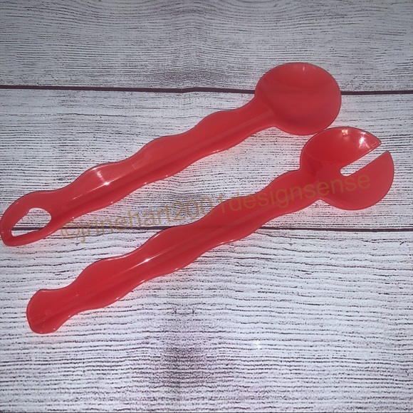 New Tupperware Salad Serving Fork & Spoon - Picture 1 of 4